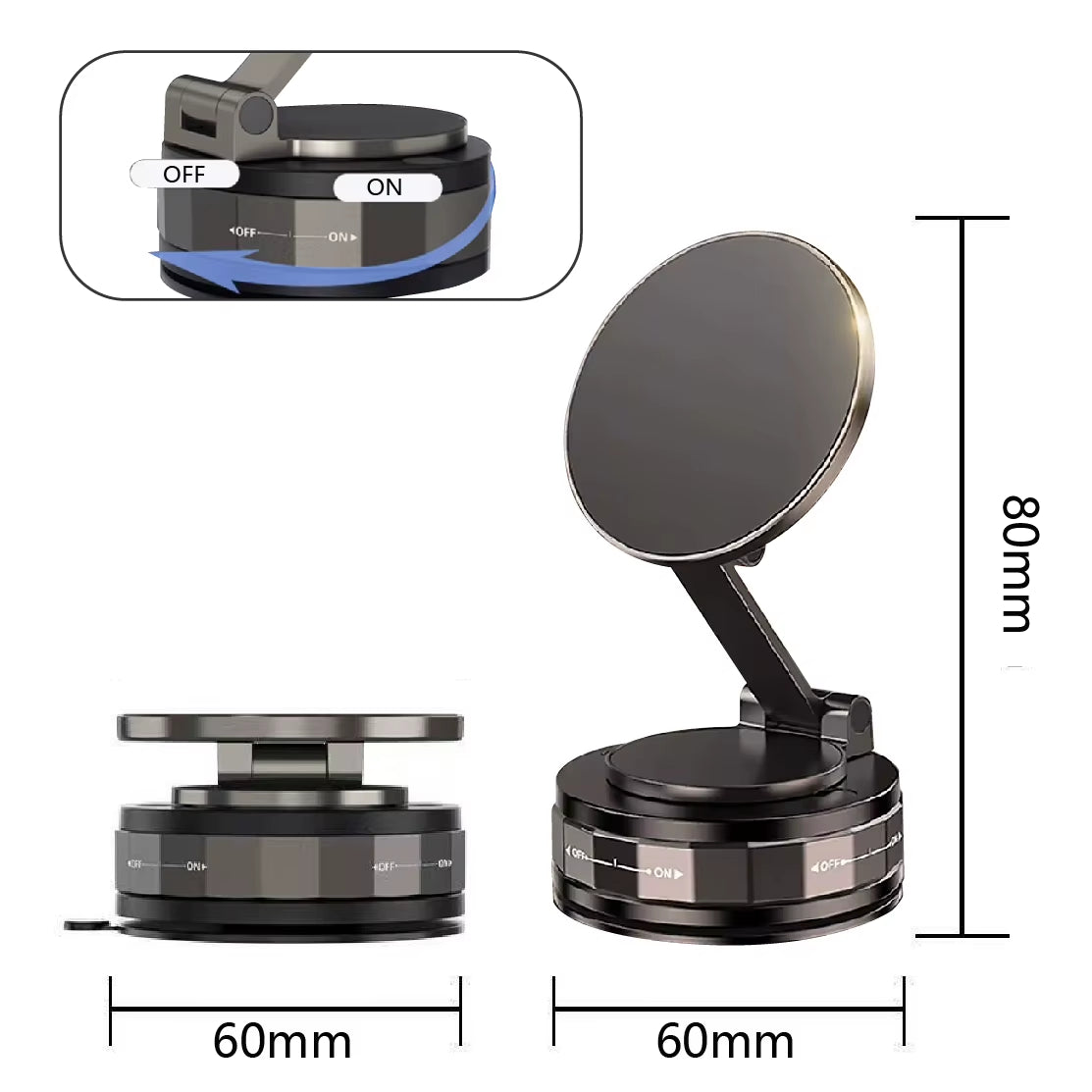360° Rotatable Magnetic Phone Holder That Won'T Fall Off, Bumpy Road Proof Car Mount, Universal Magnetic for Multiple Scenarios